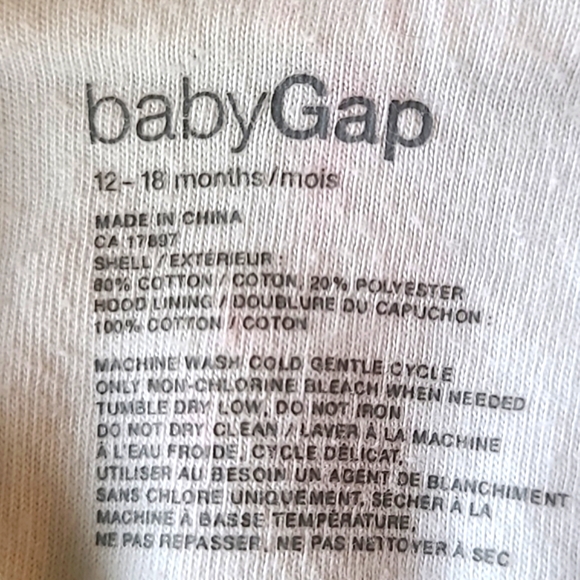Baby Gap terry hooded cover up - Picture 3 of 4